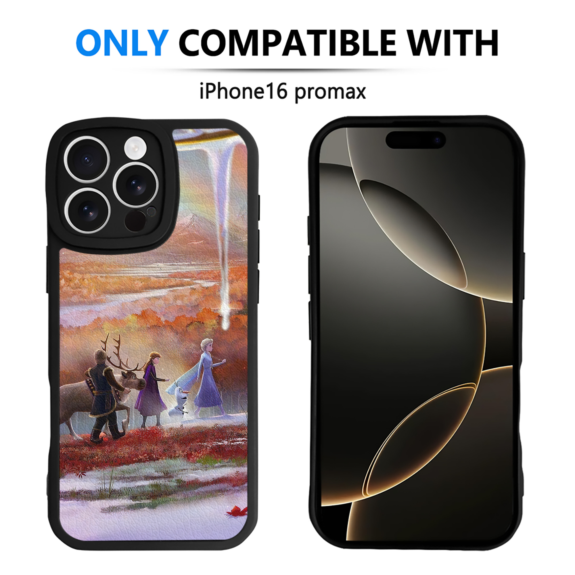（画像用） アナと雪の女王 アンナ エルサ Frozen Anna Elsa 【iPhone 16シリーズ対応】シリコンスマホケース（レザー調） 材質：シリコン